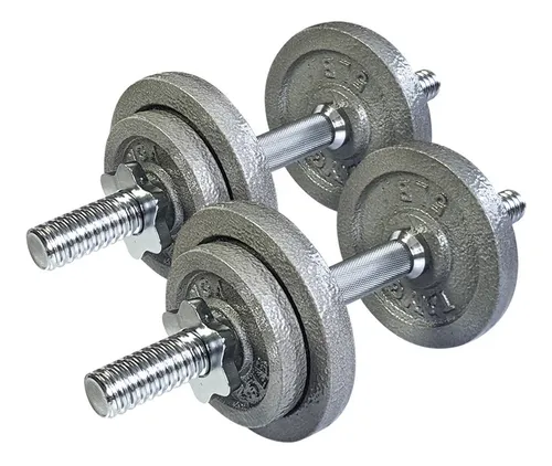 Juego de Pesas musculación. Mancuernas ajustables 25 Kg (2 unidades).