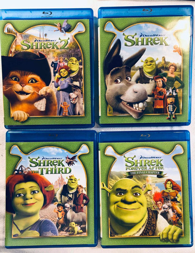 Shrek 1, 2, 3 Y 4 Todas En Blu Ray