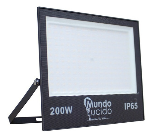 Reflector Led 200w Luz Calida 3000°k Ip65 85-265v Exteriores Color de la carcasa Negro Color de la luz Blanco cálido