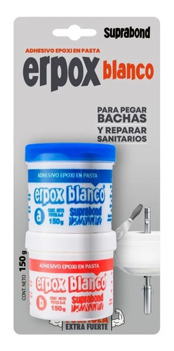 Adhesivo Suprabond Erpox Blanco Bachas Y Sanitarios 150g