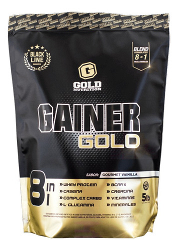 Gainer Gold Nutrition 5lb 8 En 1 Proteína Creatina Caseina +