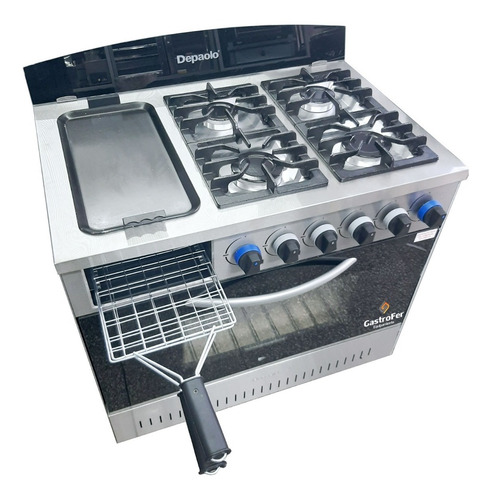 Imagen 2 de 6 de Cocina 4 Hornallas Industrial Plancha Y Tostador Visor