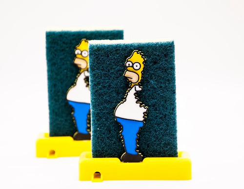Imagen 3 de 3 de Porta Esponja Homero Simpson Impreso En 3d