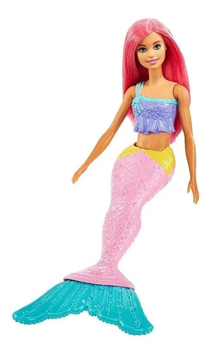 Barbie Sirena - Pelo Rosa - Mattel - 30 Centimetros Original
