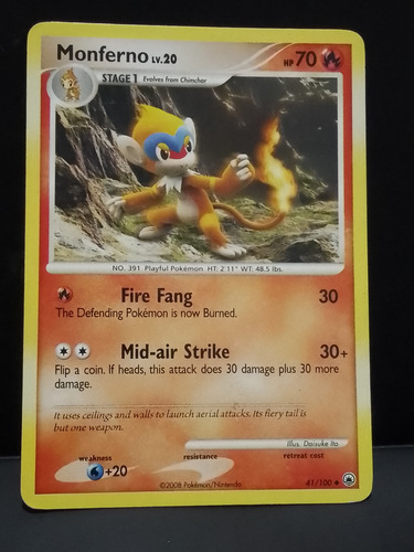 Carta Pokémon Monferno 41/100 Majestic Dawn 