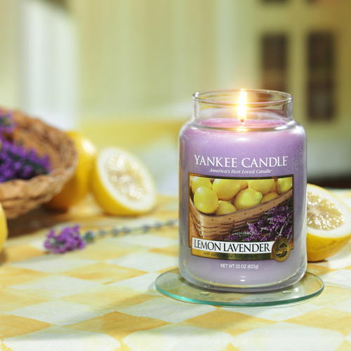 Vela En Tarro Limón Y Lavanda 623 G Candelas Aromáticas