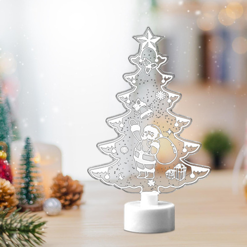 6 Luces Coloridas De Decoración Navideña, Árbol De