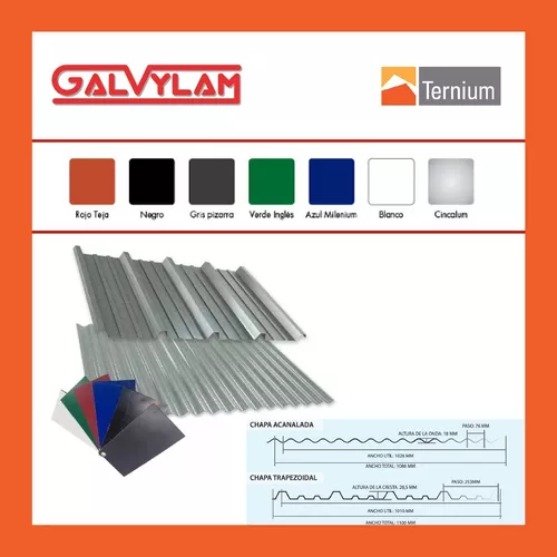 Chapa Acanalada Sinusoidal Galvanizada C-25