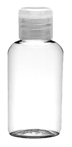 100 Frascos Plástico Pet 30 Ml Oval Flip Top Transparente