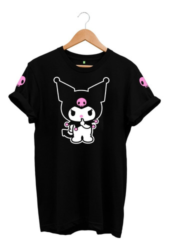 Remera Kuromi Skull Sanrio Kawai Japan Goth Unisex