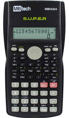 Calculadora Científica A Pilha 2 Linhas 10+2 Dígitos Mb543