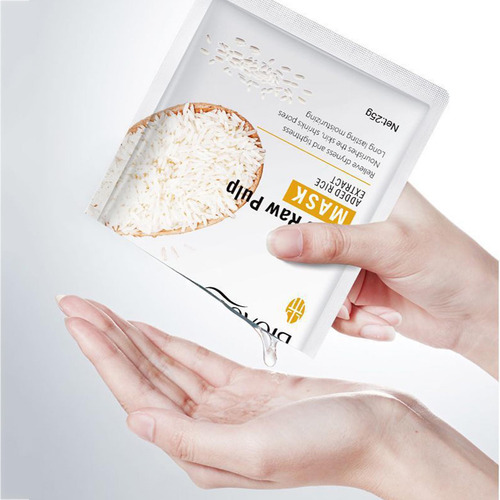 Máscara De Purê De Arroz Y Hidratante Hidratante E Iluminado