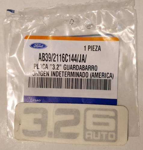 Imagen 5 de 6 de Placa Emblema Insignia Motor Ranger 3.2 At Xl/s Ford Genuino
