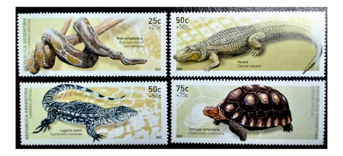 2002 Correo Argentino Serie Compl. Reptiles Gj 3226/9. Mint