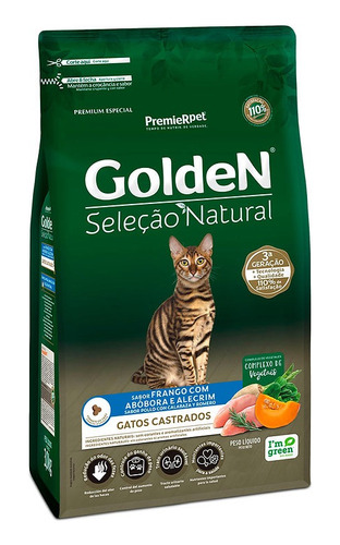 Premier - Golden Selec Natural Gatos Castrados 10kg