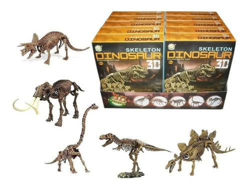 Kit Para Armar Esqueleto Dinosaurios 3d Jm-270 Tiovivo Edu