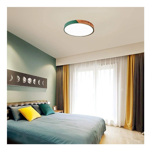 Imagen 6 de 6 de Lámpara led de pared, techo Serlux Panel LED Redondo Cerchio 18W color verde 220V-240V por 1 unidad