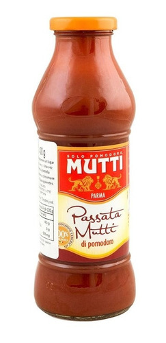 Pure De Tomate Mutti Passata 700g Importado Italia
