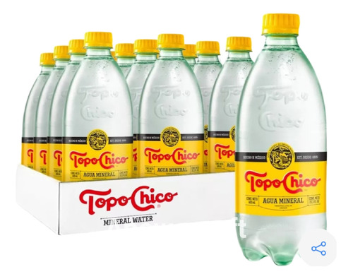 Topo Chico Agua Mineral Paquete De 12  Botellas De 600ml.