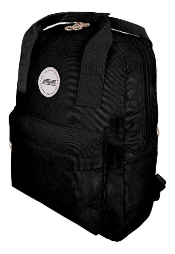Imagen 4 de 9 de Mochila Borwek De Corderoy Porta Notebook 13'' Oficina.