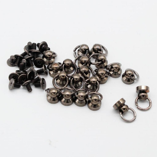 60 Juegos Botón De Latón Remache Perno Tornillo Cabeza