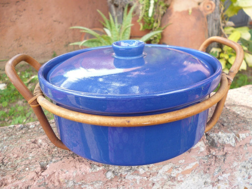 Cacerola Kilta Blue Ceramica Arabia Finland Cod. Xxv
