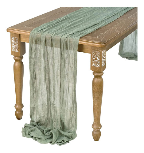 Mantel Table Runner, 10 Unidades, Gasa, Salvia