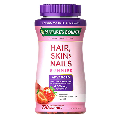 Imagen 1 de 2 de Natures Bounty Hair, Skin & Nails 6000mcg Biotin 230 Gomitas