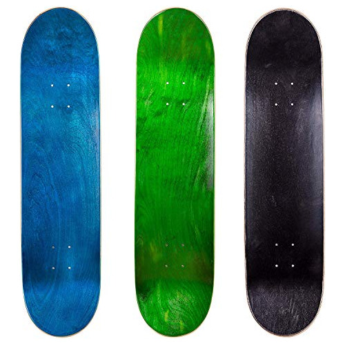 Cal 7 Blank Maple Skateboard Decks (blue, Green, Black, 8.25