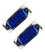 Comprar Par Plafón Lateral 12 Leds Con Estrobo Bisel Cromado