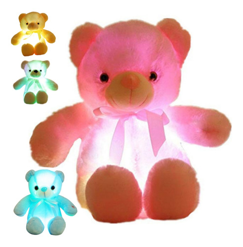 Oso De Peluche Simulado Para Niños, Regalo Con Luz Led