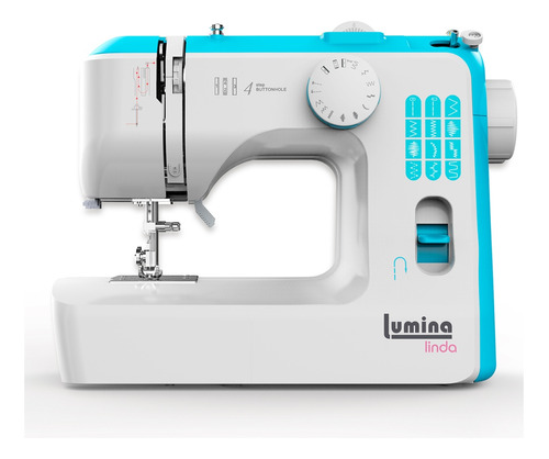 Máquina de coser recta Lumina Linda portable turquesa 220V