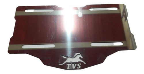 Porta Placa Acero Inoxidable Emblema Tvs