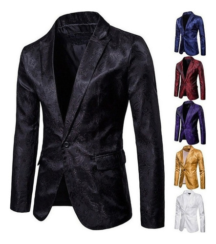 Blazer Patrón Oscuro Estilo Palacio