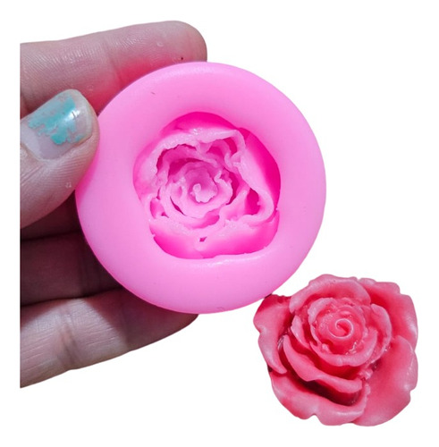 Molde Silicona Rosa 3,5cm Fondant Porcelana Fria Reposteria