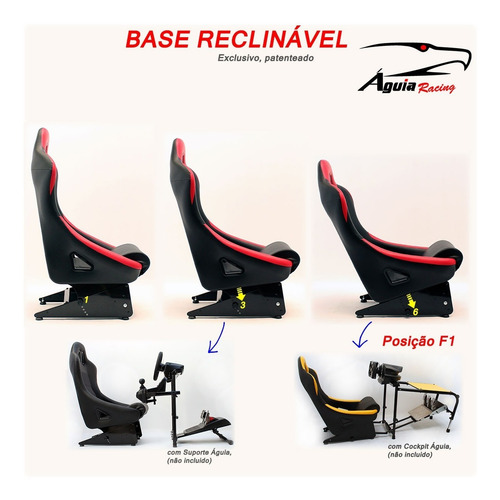 Banco Concha Águia Para Suporte Volante / Cockpit Simulador