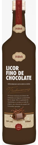 Licor Fino Cremoso De Chocolate Schluck Blumenau 750ml