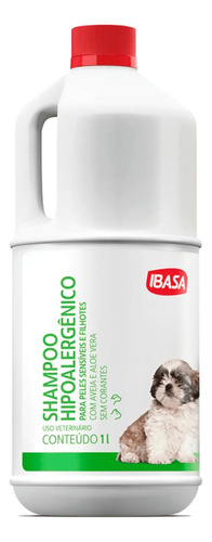 Shampoo Hipoalergénico Ibasa Perros Y Gatos Avena Aloe 1l