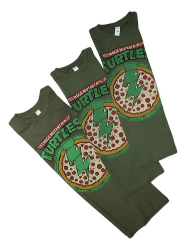 Playera Diseño Tortugas Ninja Verde Unisex