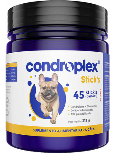 Suplemento Alimentar Condroplex Sticks 45unt 10kg Avert Full