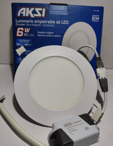 Panel Led Redondo Empotrar 6w 6500k 85-265v 