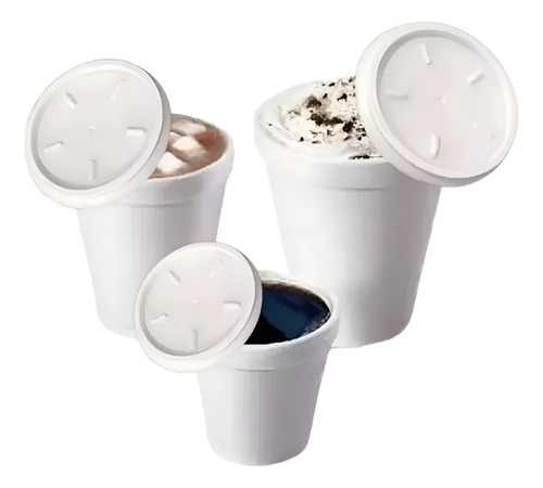 Vaso Térmico Telgopor 120cc C/ Tapa X 100 V/t. Mayorista