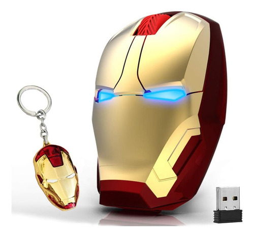 Ratón Raton Inalambrico Ergonomico Cool Iron Man 2.4 G Po...