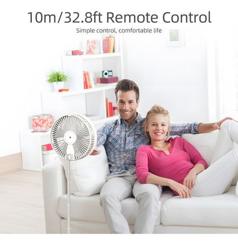 Ventilador Portátil De 9 Ventiladores: Recargable, Led, Remo