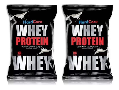 2 Kg De Whey Protein Proteína Hardcore Gold Quality Bolsa 