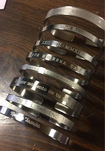 Pulseras De Acero Inoxidable Personalizadas