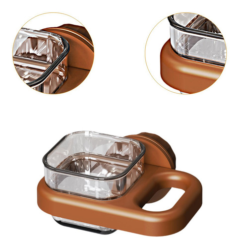 Plato De Alimentos Para Periquitos Agua De Pájaros, Marrón