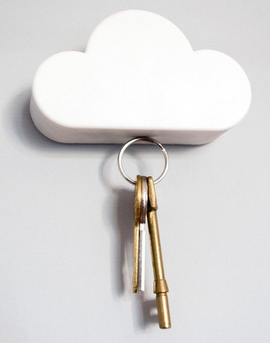 Porta Llaveros Y Llave Magnético Para Pared - Forma De Nube