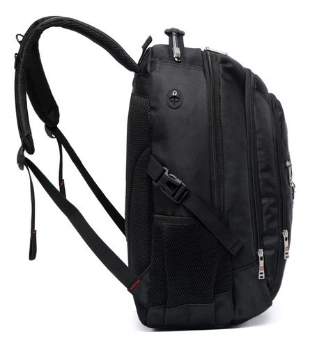 Mochila Crossgear Notebook Resistente Cabo De Aço Cor Preto Desenho Do Tecido Liso
