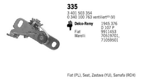 Platino Distribuidor Fiat 1300 1500 Polonez